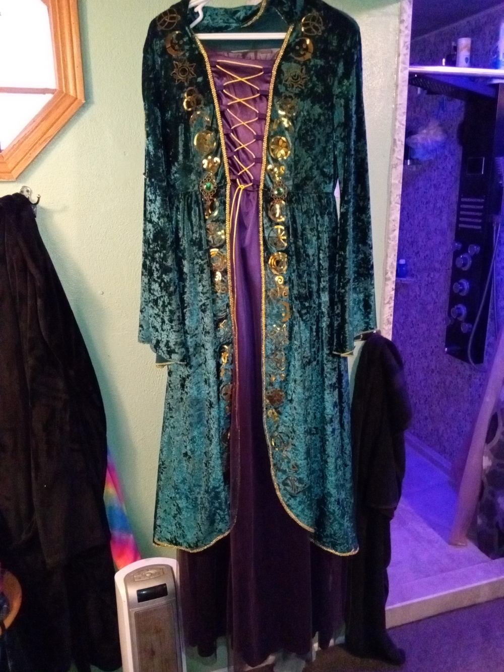 Winifred Disney constume Velvet - Teal and Purple W Wig